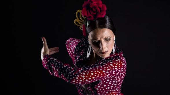 Mujer bailando flamenco